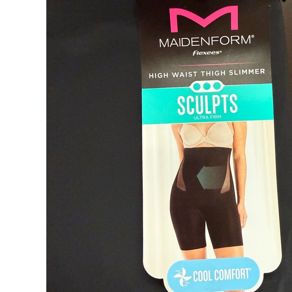 Maidenform Flexees High Waist Sculpting Shaping Shorts 3XL (22-24) Black New - Picture 7 of 8